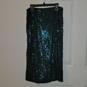 Emerald Green Sequin Skirt